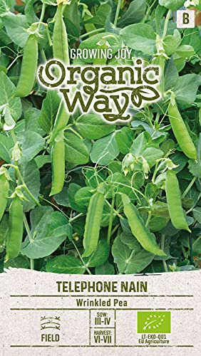 Organic Way | semillas de guisante arrugado TELEPHONE NANO | Semillas de hortalizas | 1 paquete