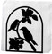 CREATCABIN Metall Serviettenhalter Vogel Auf Olivenzweig Serviettenhalter Organizer Ständer Moderne Schwarze Tischplatte Papiertisch Anti-Rutsch-Boden Für Esszimmer Home Küche 3.5x4.2 Zoll