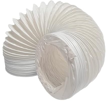 TUBO EVACUACIÓN SECADORA 150mm DIAMETRO 6 METROS LARGO VAPOR PVC BLANCO