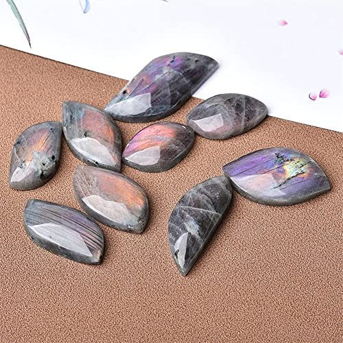 Labradorite gem naturel orange violet bleu labradorite feuille minéral joyau AURA collier pendentif DIY Collection de décoration Cadeau cadeau pierre naturelle