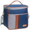 Acan - Bolsa Térmica de Tela, Nevera Porta Alimentos con Aislamiento, Asa y Correa Ajustable, Picnic, Playa, Camping (10 Litros, 22.5 x 26.5 x 16 cm, Azul)