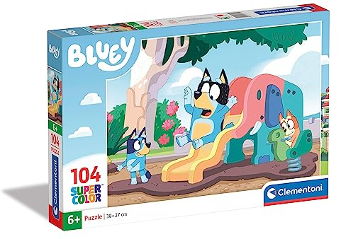 Clementoni - 27171 - Supercolor Puzzle Bluey - 104 Pieces - Jigsaw Puzzle For Kids Age 6 - Made In Italy