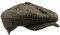 WALKER AND HAWKES Unisex Bakerboy-Ballonmütze aus Wolle - 8-Panel-Konstruktion - Braun kariert - L (59cm)
