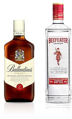 Ballantine's Finest Whisky Escocés de Mezcla - 700ml + Beefeater London Dry Ginebra - 700 ml