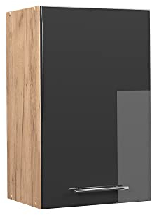 Vicco Hängeschrank Fame-Line, Anthrazit Hochglanz/Goldkraft Eiche, 45 cm