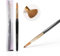 Aokitec 100% Kolinsky Sable Brush Série Brosse d’ongles, Pinceau acrylique à gel en bois, Nail art pour Gel UV Application/Manucure/Nail Décor, Durabilité élevée pour Débutant&Pro (Taille 14)