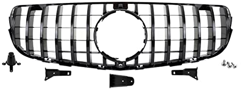 Kühlergrill schwarz glanz für Kamera kompatibel für Mercedes GLC X253 Bj ab 2015 auf Sport-Panamericana GT DM Autoteile 2786
