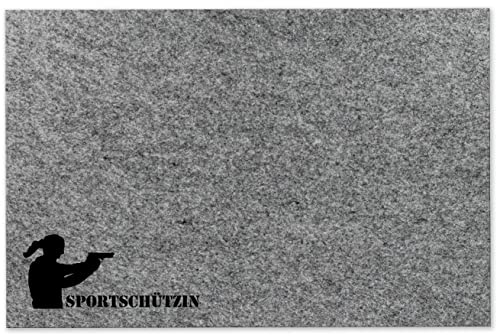WB wohn trends Dicke Filz-Unterlage für Waffen-Pflege, Sportschütze, 45x30cm Waffen-Reinigung Kurz-Waffe Pistole Filz-Matte, Motivauswahl möglich