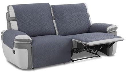 MAXIFUNDAS-Housse de canapé rembourrée Relax 3 Places Slam, Gris. Salvasofá répulsif Liquide et avec Envers antidérapant.