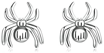 Vintage Spinne Ohrstecker für Frauen Mädchen 925 Sterling Silber Hypoallergen Halloween Kleintier Insekten Haustier Knorpel Tragus Post Kreative Schmuck