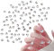 Heart Nail Rhinestones, 90 Pcs Acrylic Flatback 3mm Heart Nail Charms Nail Art Rhinestones Gems 3D Nail Art Decorations for DIY Crafts Jewelry Making (Clear)