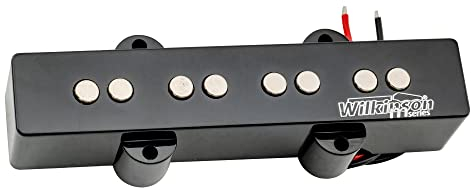 Wilkinson WOJB Vari Gauss Céramique 4 Cordes Micro Jazz Bass Chevalet Pickup pour Basse électrique Style JB, Noir