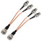 MEIRIYFA F-Tipo Splitter Cavo Coassiale, F Maschio a Doppia Femmina Adattatore 50 Ohm TV Antenna 3 Way RG316 Y TV Splitter Cavo Coassiale per VCR Antenna Satellite (2 Pack)
