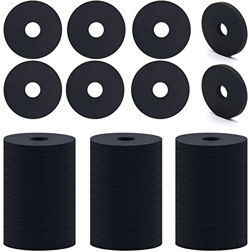 100 Piezas Arandelas de Goma Plana 25 mm Espaciadores Planos de Goma Arandela de Goma Negra Resistente a la Abrasión para Electrodomésticos Grifos Tornillos Pernos
