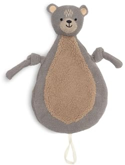 Jollein 031-594-67078 Schmusetuch Kuscheltuch Schnullertuch Bär grau/braun (29x20 cm)