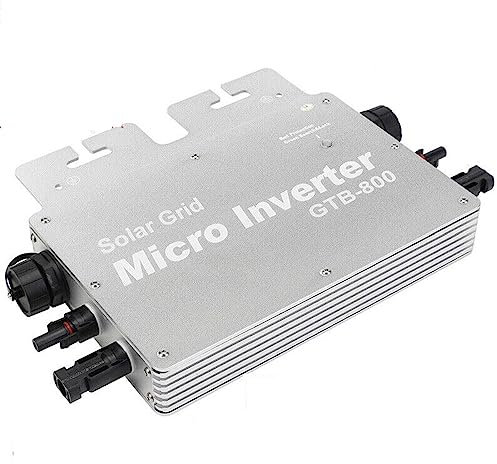Dhouse Balkonkraftwerk 800W Wechselrichter Netzwerk-Wechselrichter WiFi Steuerung DC 22-55V zu AC 230 V Automatische Identifizierung MPPT Solar Grid Tie Inverter Sliber
