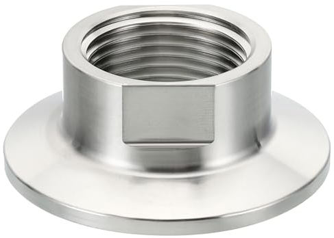 PATIKIL 1.5 pouce TC Tri Colliers Adaptateur, Tri-Trèfle Raccords vers NPT 3/4 Femelle Filetage Adaptateur 304 Inox Acier pour Alimentation Boisson Laiterie Application