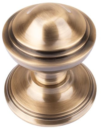 Dart Heavy Cast Brass Victorian Centre Door Knob (80mm) - Antique Brass