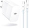 Amoner Caricatore 30W con Cavo USB-C da 2m, Ricarica Rapida per iPhone 16/15, Samsung Galaxy S24/S23/S22, iPad, Xiaomi, QC PD 3.0 Rapido Caricabatterie USB Tipo C Presa Alimentatore Adattatore Spina