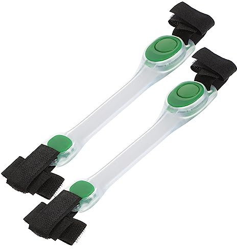 Gogogmee 2St LED-Leuchtarmband led armbänder LED-Armband Sport Armband mit LED Fahrrad-Armband Leuchtarmbänder elastische Armbänder fluoreszierender Reflektor geführte Sportarmbänder Abs