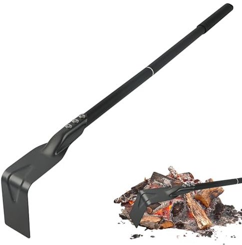Grill: Schürhaken für Kohleasche, Asche-Rechen für Pizzaofen und Wasserkochergrill, perfekt für eine einfache und effektive Reinigung nach Grillen und Grillen