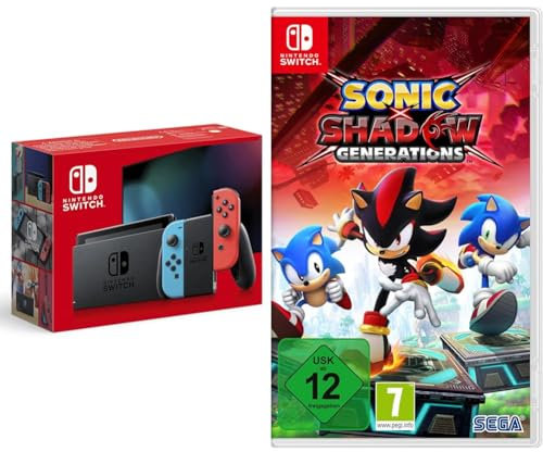 Nintendo Switch-Konsole Neon-Rot/Neon-Blau & Sonic x Shadow Generations Switch