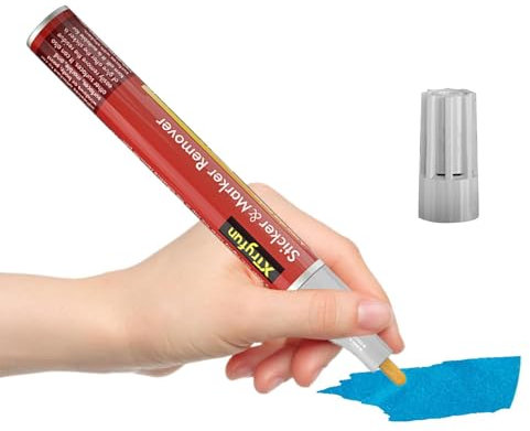 Adhesive Remover Pen - Adhesive Cleaning Agent Convenient Press, Portable Sticker Remover | Harmless Glue Cleaning Tool Portable Efficient for Metal Ceramics Wood Marble Paint Glass, 5.59x5.59x0.63in