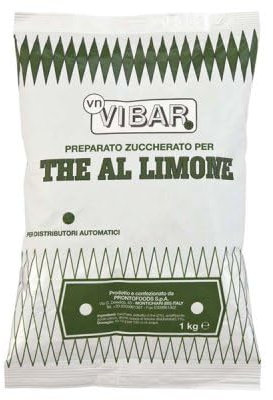 VIBAR THE AL LIMONE SOLUBILE ISTANTANEO - Preparato Zuccherato per Distributori Automatici - 2 Buste da 1 kg -