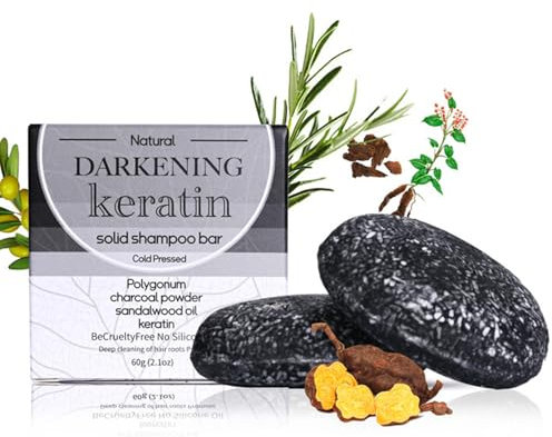 Holzkohle Shampoo Bar, Anti-Haarausfall Festes Shampoo Bar, Natural Haarseife für Männer und Frau, Shampo Seife für Haarwachstum, Nährend, Volumenstärkend und Stärkend (Holzkohle)