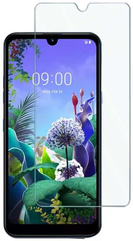 REY Protector de Pantalla para LG Q60 - LG K50, Cristal con Doble Protección UV, Vidrio Templado Premium 9H+