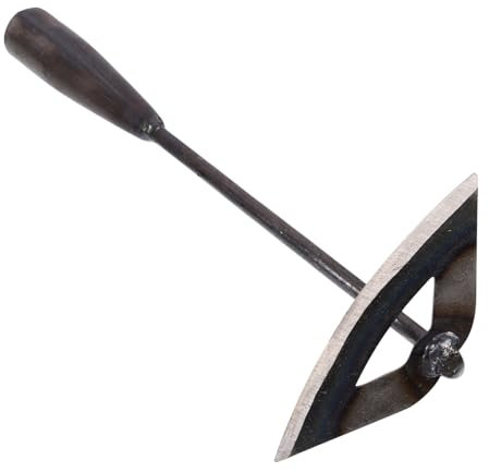 ibasenice Outil Désherbage à Main Bêche Acier Ergonomique Houe De Jardinage Manuelle Anti-dérapante pour Enlever Mauvaises Herbes Et Labourer Efficacement