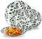 Avilia – Juego de platos modernos de porcelana de 18 piezas con decoración floral botánica de color octano, servicio elegante para 6 personas