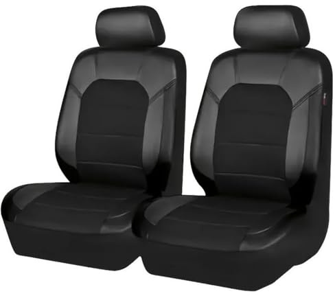 YUUSA Auto Sitzbezug für Mini R50 R56 F55 F56 R52 R53 R57 F57 JCW/One/One D/Cooper, Allwetter Komfortabler Sitzbezug Vordersitze Anti Rutsch Komfortabel Leicht Reinigen Zubehör,A All Black