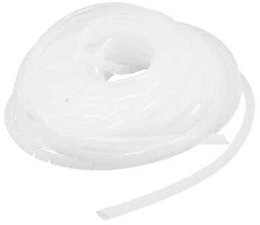 Cable Tidy Sleeves，Flexible Cable Tidy Tube Spiral Protective Wire，Spiral Wrap Cable Tube(White)