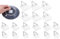 JIEHU 18 Pcs Adhesive Plate Hangers, Plate Holders for Walls, Hanging Plates on Walls for Displaying Decorative Plates and Wall Art (Round, Square)