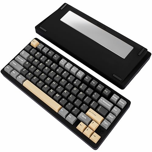 INKY75 CNC Aluminium Mechanische Tastatur Mit Dreimodus Konnektivität, Gaming Tastatur,75 % Layout,Mechanische Tastatur Mit Hervorragender Akustik,Cremefarbenem Klang,RGB/HMX/4000 mAh(Raven Black)