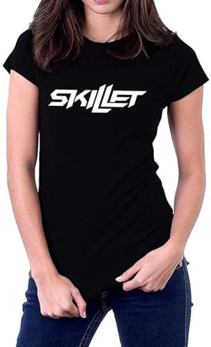 Skillet Band Logo Comatose Awake Alternative Women's Fashion Tops T-Shirt Black