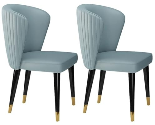 BAKULI Esszimmerstühle Aus Mikrofaser Leder 2er Set Lounge Stühle for Küche Und Wohnzimmer Empfangsstuhl Füßen Massivholz Esche