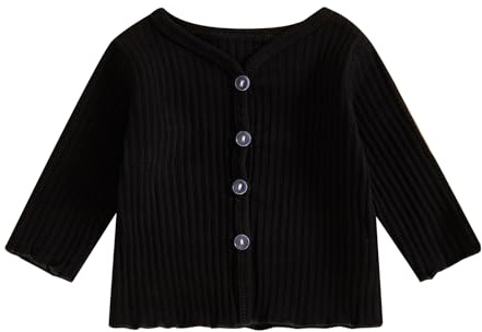 Baby Girls Warm Sweaters Solid Long Sleeves Button Front Toddler Girl Cardigans Casual Fall Clothes Knitwear