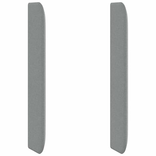 vidaXL Kopfteil Ohr Hellgrau 80 x 16 x 4 cm Stoff, Moderner Stoffkopfteilen, stylisches Schlafzimmer-Accessoire, haltbares Design für zeitgemäße Raumgestaltung