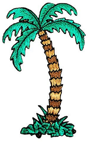 EXPO Iron-on Embroidered Applique Patches, BaZooples Palm Tree