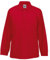 Fruit of the Loom Childrens Long Sleeve 65/35 Pique Polo/Childrens Polo Shirts (5-6) (Red)