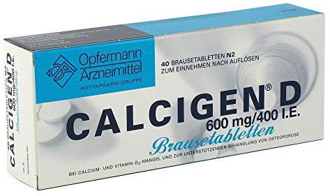 CALCIGEN D 600 mg/400 I.E. Brausetabletten 40 St