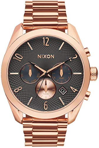 Nixon Damen-Armbanduhr Bullet All Rose Gold / Gunmetal Chronograph Quarz Edelstahl A3662046-00