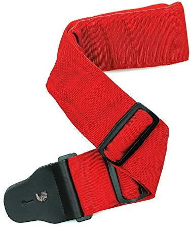 D'Addario Planet Waves 74T001 gewebter Padded Gitarre Gurt 7,6 cm (3 Zoll) rot