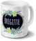 printplanet Tasse mit Namen Brigitte - Motiv Flowers - Namenstasse, Kaffeebecher, Mug, Becher, Kaffeetasse - Farbe Weiß