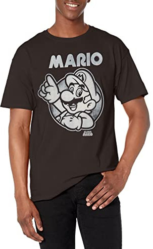 Nintendo Men's So Mario T-Shirt, Black, Large