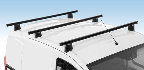 NORDRIVE Barre portatutto per Fiat Fiorino III/Qubo dal 09/2008 - Portapacchi Kargo 3-Barre in Acciaio Nero