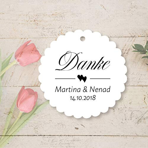 Geschenkanhänger Papieranhänger Tags Etiketten Danke Hochzeit Taufe Kommunion Konfirmation Taufe Geburtstag