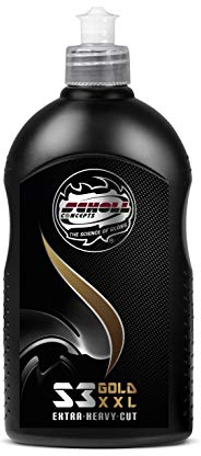 Scholl Concepts - Premium Polierpaste Auto S3 GOLD XXL Extra-Heavy-Cut 500g - Hochwertige Schleifpolitur zum Kratzer entfernen - Made in Germany